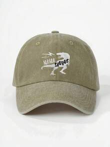 1pc Unisex Kids Distressed Washed Children's Baseball Cap, Embroidered Dinosaur Design Bone Baseball Cap, Suitable For All Seasons - Baseball Cap - View 19