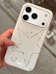 時尚星星手機殼 適用於 iPhone 17 Pro Max 17 Pro 17 16 Pro Max 16 Pro 16 15 Pro Max 15 Pro 15 14 Pro Max 14 Pro 14 13 12 Pro Max 13 12 Pro 11 創意可愛防摔保護背蓋 - 白色 - 查看 3