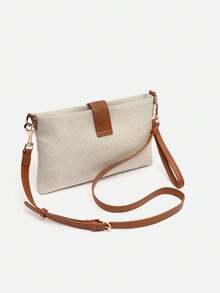 Misako Sac bandoulière Soro en tissu effet raphia naturel avec détails  , double fermeture sécurisée et design élégant. Comprend une anse amovible et bandoulière ajustable pour un port versatile. Parfait pour un look estival naturel et sophistiqué. - Naturel - Voir 6