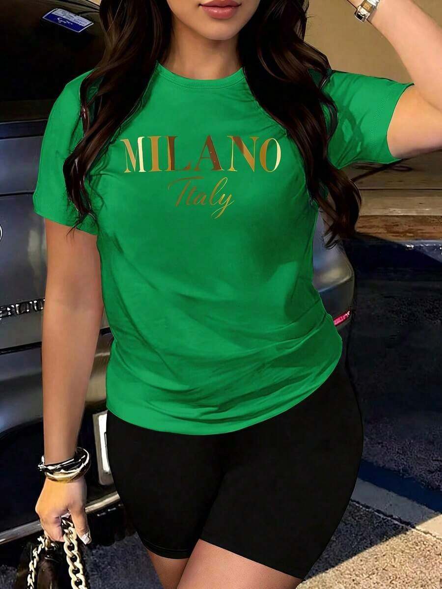 Camiseta de Algodón Estampada para Mujer de Arte Mexicano, Cómoda y Duradera, Adecuada para Uso Diario: Hecha de una tela de mezcla de algodón suave y transpirable, el diseño clásico de cuello redondo ofrece una experiencia de uso cómoda durante todo el día, y el estampado nítido se mantiene intacto incluso después de múltiples lavados. Camiseta Algodón Familia Coordinada - Verde - Ver 1