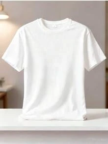 Camiseta de mujer de talla grande 100% algodón - Camiseta con estampado de verano "Ajusta y Escucha", adecuada para mujeres, perfecta para celebraciones familiares, actividades de team-building corporativas y como regalo para ella. Camiseta de manga corta cómoda y versátil. - Blanco - Ver 3