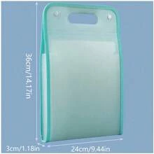 13-Layer A4 Size Accordion File Folder, Multi-Pocket Expandable Waterproof Wear-Resistant Polypropylene Document Organizer, Lightweight Portable Snap Closure Classification File Bag - Multicolor - View 9