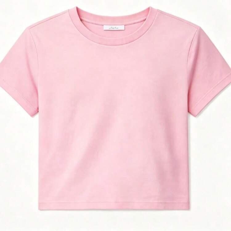 Women's Casual Neck Cropped T-ShirtI'm Gayer Than I Look LGBTQ+ Pride Crop Top - Short Sleeve Fitted Black T-Shirt, Comfortable Casual/Daily/Party Wear, Soft Fabric-Cozy Winter Essential & Casual Chic - Hồng - Xem 2