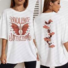 Camiseta Fourth Wing Fan, Camisetas Violet Sorrengail, Camiseta Violent Little Thing, Camiseta Xaden Riorson, Rider, Regalo para amantes de los libros - Blanco - Ver 6