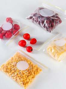 Brodark 30入/包 一按一拉密封食品儲存袋，防漏防潮，中號，適用於冰箱與廚房食品收納 - 無色 - 查看 8