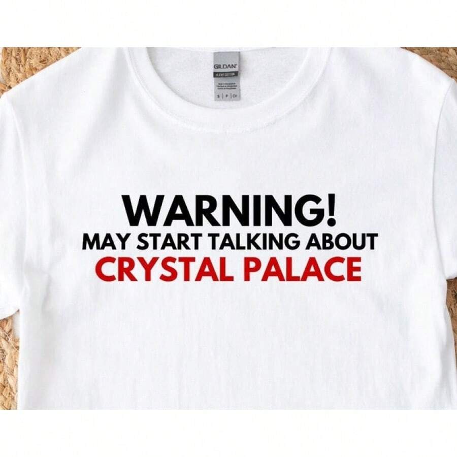 Camiseta inspirada en Crystal Palace, camiseta de aficionado al fútbol del Reino Unido, camiseta de aficionado roja y azul, camiseta para el día del partido, regalo para aficionado al fútbol - Negro - Ver 1