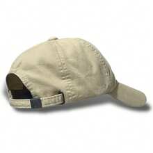 Unisex Dad Hat In 100% Cotton Twill With Curved Brim, Custom Made In Brazil - Beige With Green Embroidery - View 4