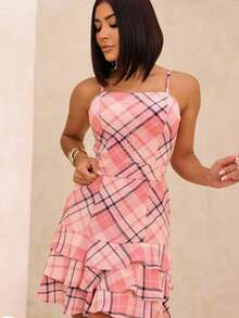 Women's June Festival Dress With 3 Ruffles And Padded Cups, For July Festivities, June Celebrations, Saint John's Day, Elegant Country Fashion, Cute, Boho, Beach, Vacation. - 淺粉色 - 查看 1