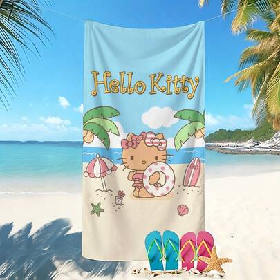  1 Khăn tắm biển SANRIO dễ thương, cỡ lớn và nhẹ. Mềm mại, mỏng và bền, sản phẩm đa năng này hoàn hảo cho các hoạt động ngoài trời - bao gồm đi biển, cắm trại, du lịch, dã ngoại công viên, leo núi, các buổi hòa nhạc ngày lễ và kỳ nghỉ.