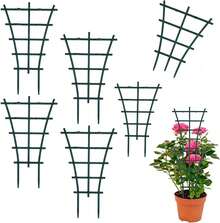 6-teiliges Klettergestell für Zimmerpflanzen, Pflanzenstütze für den Garten, wiederverwendbare Pflanzenstütze für den Garten, bietet Pflanzen zusätzlichen Platz zum Wachsen, geeignet für Kletterpflanzen, Gemüsepflanzen, Blumen und Hausgarten - 6 Stück - Übersicht 1