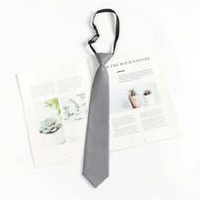 Women Ties - A2324 Black, White and Red Stripes - View 6