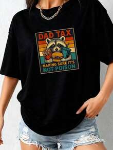 Casual T-Shirt With Daisy, Musical Notes And Clef Design For Teachers, Musicians And Music Lovers - Black - View 6