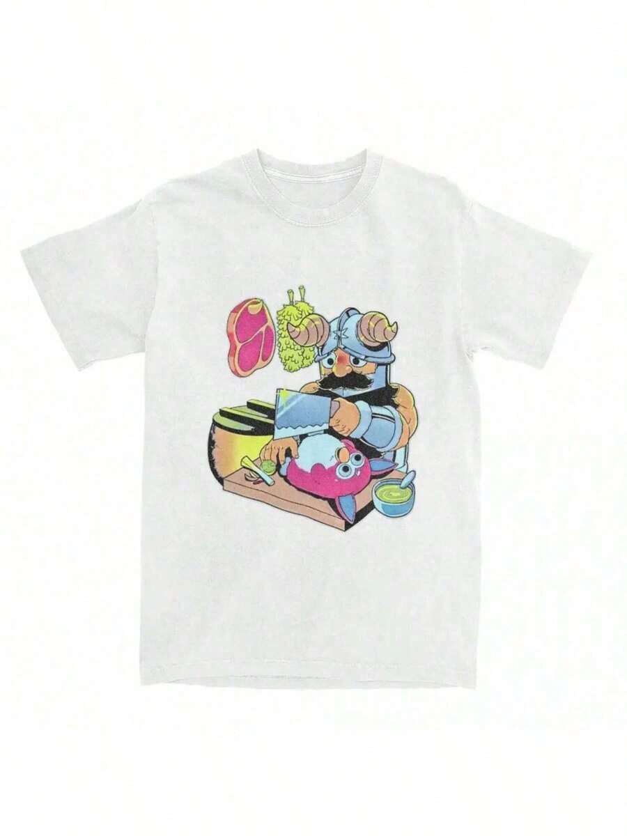 Camiseta de Anime Diaries para Hombre y Mujer, Camisetas con Estampado Gráfico | Diseño exquisito | Suelto y cómodo | Fácil de combinar | - Blanco 2 - Ver 1