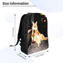 Cat Meme Retro Cat Beer Men'S Backpack, Durable Fabric School Bag For College, Casual Outings, Hand Wash/Dry Clean, College Student Accessory, Playful Design, Quality Construction - đen - Xem 4