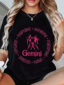 Suave, transpirable y ligera para comodidad durante todo el día. Camiseta unisex para hombre y mujer con estampado gráfico del signo zodiacal Géminis, cuello redondo, ideal para uso casual, fiestas, salidas y la vida diaria. Ropa elegante para las cuatro estaciones, perfecta para el uso diario y el ocio. Regalo para familiares y amigos. 220g. Cuello redondo clásico con un corte relajado que favorece todas las formas del cuerpo y es fácil de combinar con jeans, shorts y leggings. - Blanco - Ver 8