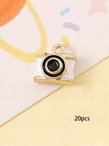 10/20/100pcs Creative 3D Alloy Drip Oil Imitation Mini Camera Pendant DIY Necklace Keychain Charm - Mini Camera - View 7