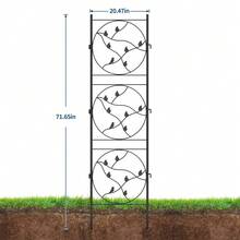Celosía de jardín de metal negro de alta resistencia – Paneles altos decorativos para plantas trepadoras, rosales, vides, hortalizas y flores – Resistente a la corrosión. Uso en exteriores e interiore - B - Ver 6