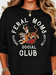 Camiseta Western Mom: Divertida Camiseta de Vaquera - Estilo Country Vintage - Negro - Ver 7