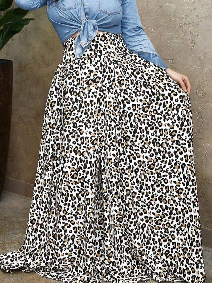 Falda casual de uso diario y vacaciones con estampado para mujer - Blanco - Ver 1