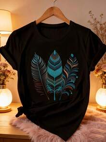 Camiseta de verano hawaiana diseño floral vibrante estilo casual ligera cómoda para viajes playa verano disponible en negro y varios tamaños moda - Negro - Ver 1