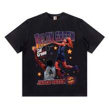 Camiseta De Manga Corta Con Estampado Retro Americano De Jalen Green Para Parejas, Moda Urbana. - Blanco - Ver 4