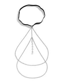 1 chiếc dây đeo đùi nhiều lớp đính pha lê tua rua thời trang, gợi cảm, thích hợp cho nữ đeo hàng ngày, lễ hội, hộp đêm, tiệc tùng, kỳ nghỉ hè và đi biển. - Mặt dây chuyền đính đá vàng - Xem 10