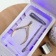 UV Nail Tool Sterilizer Box, With Blue Light, Multi-Function USB Port, Suitable For Nail Tool Sterilization And Aromatherapy, Applicable For Professional Nail Salon, Nail Tools, Makeup Tools, Tweezers, Jewelry, Phones, Watches, Keys, And More - Multicolor - View 6