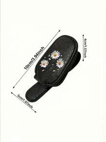 Suporte Magnético para Óculos com Estampa de Margarida para Viseira de Carro - Suporte Criativo para Óculos na Viseira de Carro | Material de Couro PU | Clipe Multifuncional Pode Segurar Ingressos, Contas e Cartões | Armazenamento de Óculos no Interior do Carro | Suporte para Óculos na Viseira de Carro | Acessórios para Interior de Carro - Multicolorido - Visão 9