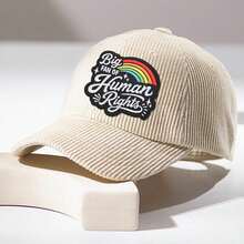 RHUAGYP 1pc "Human Rights Loyal Fan" Slogan Embroidered Patch, Rainbow Graphic With Glitter Accents, Iron-On Or Sew-On Badge For Personalized Clothing And Bag Decoration - Multicolor - View 5