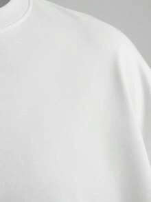1 pieza Camisa Estampada para Mujer Simple Joy Tradicional Regreso a Clases Comodidad y Estilo Camisa Praiana 180g 100% Algodón - Blanco - Ver 2