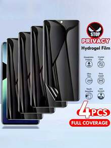 4 Pcs Privacy Hydrogel Film Compatible With Mi 15 Ultra 15T Pro 14 14T 14T Pro Screen Protector Compatible With Redmi Note 15 Pro Plus 15 4G 5G 14 13 Pro 5G 4G Note 12 Pro+ 11 11S 13 Pro+ - 4 PCS - View 13