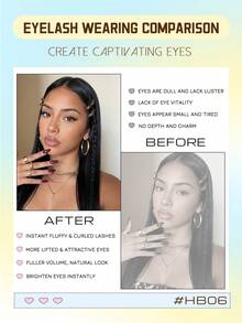 GROINNEYA 9 Pairs Of Half-Strip False Eyelashes Create Cat Eye Makeup Lashes Transparent Lash Bands Fake Eyelashes Lightweight & Fluffy Mink Half Lashes Natural Makeup Effect Half Eye Lashes Natural Short Accent False Lashes,Portable For Daily Wear - Black - View 4