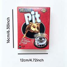 Bộ trò chơi bài Pit Card cao cấp đầy đủ kèm chuông, trò chơi giao dịch hàng hóa tốc độ cao kinh điển, trò chơi tương tác dành cho 3-8 người chơi từ 14 tuổi trở lên, ra đời từ năm 1904. - Nhiều màu - Xem 5