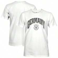 Camiseta Retro con Logo del Equipo Nacional de Alemania 1863FC - Blanca - Negro - Ver 1