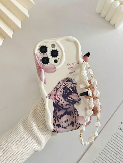 Ốp điện thoại chống rơi màu kem, họa tiết da báo, có dây xích, tương thích với iPhone XR/7/8, 17/17 Pro/17 Pro Max/17 Air, 16/16 Pro/16 Plus/16 Pro Max, 15 Pro Max, 13, 14, P12, XS. Ốp điện thoại TPU mềm chống rơi, có họa tiết da báo, tương thích với Galaxy S24, Galaxy S24+, Galaxy S24 Ultra, Galaxy S22, Galaxy A13 4G, Galaxy A52, A52s 5G, Galaxy A23, Galaxy A35, Galaxy A25, Galaxy A73, Note 11/11 Lite.