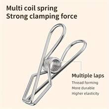 20/40 Pcs Stainless Steel Sock Drying Rack With Rotating Hooks, Foldable Multi-Layer Clothes Drying Rack, Laundry Hanger, Suitable For Daily Household Items, Clothespins - Multicolor - View 8