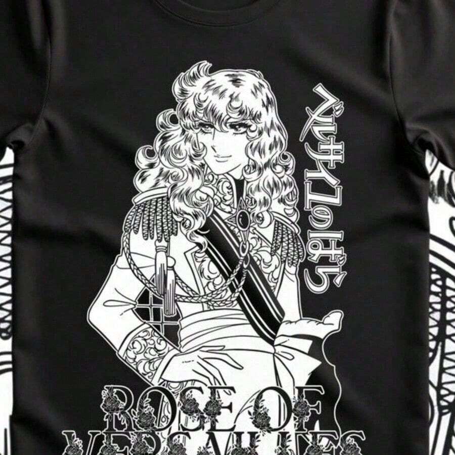 Camiseta Unisex Estética de Anime, Regalo para Él, Camiseta de Anime, Camiseta de Manga, Sudadera de Anime, Camiseta Japonesa de Anime, Gráfico A |   Diseño exquisito |   Suelto y cómodo |   Fácil de combinar | - Negro 7 - Ver 1