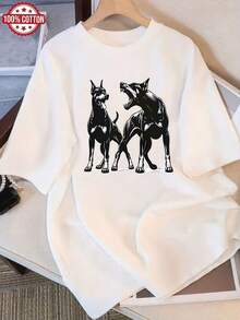 Women's T-Shirt: Modern Summer T-Shirt In Pure Cotton, Loose Round Neck, Versatile Clothing For Women, Comfortable Casual T-Shirt For Teenagers, Vibrant And Youthful Short Sleeve Tops For Daily Wear. - 白色 - 查看 10
