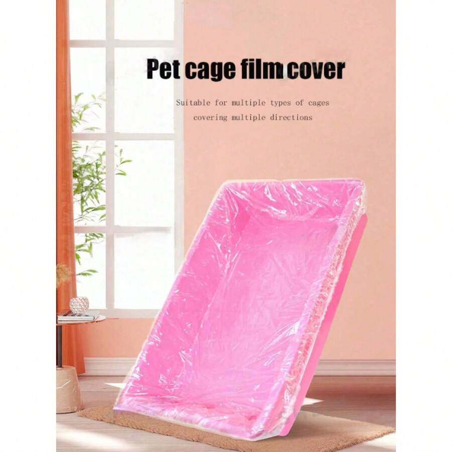50pcs Disposable Plastic Liners, Suitable For Pet/Toilet Pads, Bird Cage/Rabbit Cage, Cat Litter Bags, Dog Pee Pads, Cleaning Pads - White - View 1