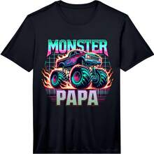 Monster Truck Papa Monster Truck Are My Jam Truck Lovers Performance T-Shirt - 黑色 - 查看 1