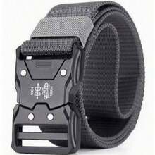 Unisex Multi-Function Nylon Belt - Breathable Canvas Design, Quick Release Buckle, Comfortable And Durable, Suitable For Outdoor Sports And Training, Black, Sports Belt | Adjustable Belt | Durable Belt, Multi-Function Outdoor Belt - Multicolor - View 6