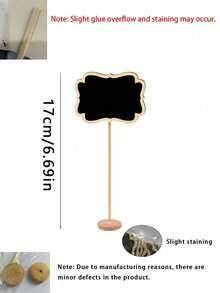 1/5/10个装木制小黑板标牌，带支架，长方形黑板标签，适用于派对、自助餐、婚礼、生日装饰 - 彩色 - 查看 8