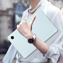 Ốp lưng máy tính bảng TPU cứng cáp, gập ba, tương thích với Galaxy A9 A9+ A8 S6 S7 S8 S9 S9FE S10 Plus và iPad 10.2/10th/11th A16/Air11 (M2)/Pro11 (M4) 2024/ Air 11-Inch (M3) 2025/ (A16) 11 Inch thế hệ thứ 11 2025 - Màu xanh nhạt - Xem 11