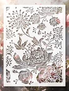 12x16 Inch Reusable Floral Wall Stencil Template, Suitable For Walls, Furniture, Tiles, Fabrics, Doors, Glass - Multipurpose Painting Stencil For DIY Drawn Borders, Patterns, Murals - Single Piece - View 4