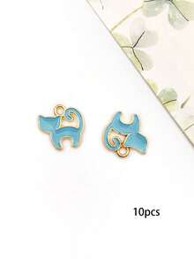 10/20/100pcs Zinc Alloy Oil Drop Cat Pendant Charms, Cute Cartoon Earring Jewelry Accessories For Girls - Kitten - View 11