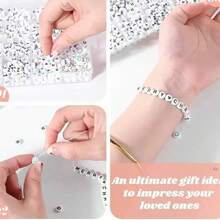 Bộ làm trang sức gồm khoảng 1400 hạt chữ cái acrylic, dùng để tự làm vòng tay, vòng cổ, bông tai, phụ kiện điện thoại, phụ kiện túi xách, trang sức nữ, đồ thủ công mỹ nghệ, bộ hạt thủ công dành cho người lớn. - Bộ hạt chữ cái - Xem 5