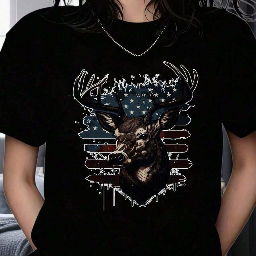 Camiseta Deportiva de Manga Corta para Mujer con Estampado Gráfico de Anime - Top Casual Negro de Manga Corta con Cuello Redondo y Letras Japonesas |   Diseño exquisito |   Suelto y cómodo |   Fácil de combinar | - Negro 6 - Ver 1
