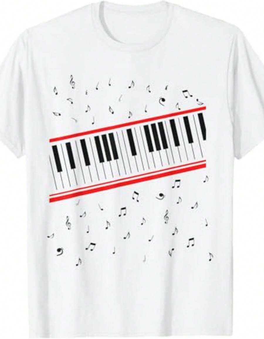 Camiseta Beat It Piano - Blanco - Ver 1
