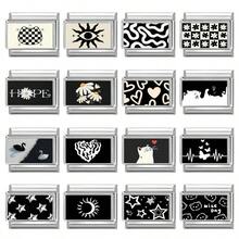 8/26pcs Stainless Steel Modular Pendant Bracelets, Suitable For Daily Wear Or DIY, Cartoon Pattern Bracelets, Can Be Given As Gifts To Family, Friends, And Loved Ones - Multicolor - View 4