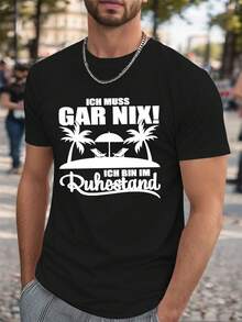 Camiseta humorística de talla grande para hombres, estilo alemán, ideal para jubilados - Negro - Ver 1